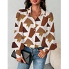 image:imageZeagoo Women Button Down Shirts Lantern Long Sleeve Tops Business Casual Chiffon Blouses Trendy Work ClothesJh587