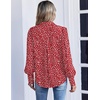 image:imageZeagoo Women Button Down Shirts Lantern Long Sleeve Tops Business Casual Chiffon Blouses Trendy Work ClothesJh590red