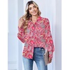 image:imageZeagoo Women Button Down Shirts Lantern Long Sleeve Tops Business Casual Chiffon Blouses Trendy Work ClothesMz750boho