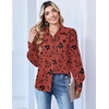 image:imageZeagoo Women Button Down Shirts Lantern Long Sleeve Tops Business Casual Chiffon Blouses Trendy Work ClothesSf290pattern