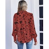image:imageZeagoo Women Button Down Shirts Lantern Long Sleeve Tops Business Casual Chiffon Blouses Trendy Work ClothesSf290pattern