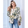 image:imageZeagoo Women Button Down Shirts Lantern Long Sleeve Tops Business Casual Chiffon Blouses Trendy Work ClothesSp99green Leaves