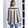 image:imageZeagoo Women Button Down Shirts Lantern Long Sleeve Tops Business Casual Chiffon Blouses Trendy Work ClothesTz264stripe