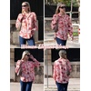 image:imageZeagoo Women Button Down Shirts Lantern Long Sleeve Tops Business Casual Chiffon Blouses Trendy Work ClothesWf97pink