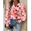 image:imageZeagoo Women Button Down Shirts Lantern Long Sleeve Tops Business Casual Chiffon Blouses Trendy Work ClothesWf97pink