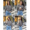 image:imageZeagoo Women Button Down Shirts Lantern Long Sleeve Tops Business Casual Chiffon Blouses Trendy Work ClothesXh532black