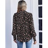 image:imageZeagoo Women Button Down Shirts Lantern Long Sleeve Tops Business Casual Chiffon Blouses Trendy Work ClothesXh532black