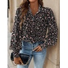 image:imageZeagoo Women Button Down Shirts Lantern Long Sleeve Tops Business Casual Chiffon Blouses Trendy Work ClothesXh532black