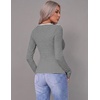 image:imageZeagoo Women Long Sleeve Tops Crewneck Ribbed Knit Fitted Tshirts Dressy Casual Basic Tee 2026 Summer Fall ClothesBlack White Stripe