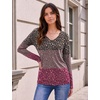 image:imageZeagoo Womens Long Sleeve Shirts V Neck Basic Tee Tops Dressy Casual Business Work Blouses Fall Outfits S3XLVintage Ditsy Floral