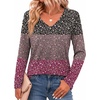 image:imageZeagoo Womens Long Sleeve Shirts V Neck Basic Tee Tops Dressy Casual Business Work Blouses Fall Outfits S3XLVintage Ditsy Floral