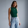 image:imageZeagoo Womens Sleeveless Mock Turtleneck Tank Tops Ribbed Lettuce Trim Tops Basic Slim Fit Shirts Casual Summer Clothes 2026Green