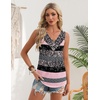 image:imageZeagoo Womens Tank Tops 2026 Summer Sleeveless Loose Fit Tops V Neck Pleated Trendy Fashion Business Casual ShirtsTz245 Striped