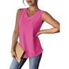 image:imageZeagoo Women Eyelet Tank Tops Sleeveless Shirts V Neck Cute Summer Top Loose Fit Camisole Rose Red