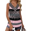 image:imageZeagoo Womens Tank Tops 2026 Summer Sleeveless Loose Fit Tops V Neck Pleated Trendy Fashion Business Casual ShirtsTz245 Striped