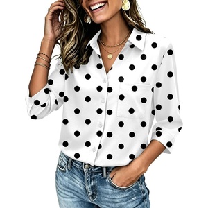 image:imageZeagoo Button Down Shirts for Women 34 Length Sleeve Work Tops V Neck Shirts Dressy Casual Business Blouses with PocketJh592