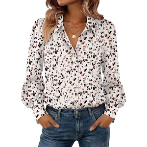 image:imageZeagoo Women Button Down Shirts Lantern Long Sleeve Tops Business Casual Chiffon Blouses Trendy Work ClothesAn443apricot