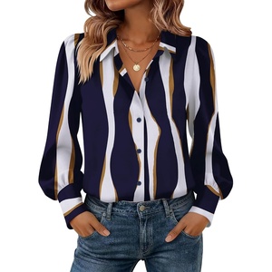 image:imageZeagoo Women Button Down Shirts Lantern Long Sleeve Tops Business Casual Chiffon Blouses Trendy Work ClothesCx327graphics