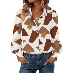 image:imageZeagoo Women Button Down Shirts Lantern Long Sleeve Tops Business Casual Chiffon Blouses Trendy Work ClothesJh587