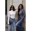 image:imageZeagoo Women Fall Clothes 3 Pack Long Sleeve Shirts Slim Fit Mock Neck TopsBlackwhitedark Grey