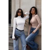 image:imageZeagoo Women Fall Clothes 3 Pack Long Sleeve Shirts Slim Fit Mock Neck TopsBlackwhitekhaki