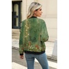 image:imageZeagoo Womens Bomber Jacket Casual Coat Zip Up Spring Fall Clothes with Pockets SXXLGreen Print