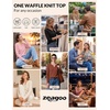 image:imageZeagoo Womens Long Sleeve Waffle Knit Shirts Dressy Casual Loose Button Up V Neck Tops 2026 Fall Basic Tee BlouseMauve