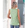 image:imageZeagoo Womens Tank Tops 2026 Summer Pleated Scoop Neck Sleeveless Lace Crochet Boho Tops Dressy Casual Loose Fit BlousesGreen Small Foral