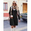 image:imageZeagoo Fall Dresses for Women Long Sleeve Casual Pleated V Neck Dress 2026 A Line Tunic DressAblack