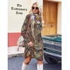 image:imageZeagoo Fall Dresses for Women Long Sleeve Casual Pleated V Neck Dress 2026 A Line Tunic DressChic Printed