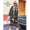 image:imageZeagoo Fall Dresses for Women Long Sleeve Casual Pleated V Neck Dress 2026 A Line Tunic DressHalloween Print