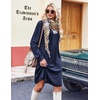 image:imageZeagoo Fall Dresses for Women Long Sleeve Casual Pleated V Neck Dress 2026 A Line Tunic DressNavy
