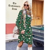 image:imageZeagoo Fall Dresses for Women Long Sleeve Casual Pleated V Neck Dress 2026 A Line Tunic DressXmas Green
