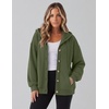 image:imageZeagoo Hoodie for Women Oversized Hooded Sweatshirt Button Hoodies With Pockets Comfy Fleece Jackets 2026 Fashion S3XLGreen