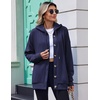 image:imageZeagoo Hoodie for Women Oversized Hooded Sweatshirt Button Hoodies With Pockets Comfy Fleece Jackets 2026 Fashion S3XLNavy Blue