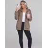 image:imageZeagoo Hoodie for Women Oversized Hooded Sweatshirt Button Hoodies With Pockets Comfy Fleece Jackets 2026 Fashion S3XLTea Ash