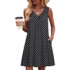 image:imageZeagoo Summer Dresses for Women 2026 Sleeveless Dress V Neck Tank Dress Pleated Floral Tshirt Sundresses with PocketsJh124