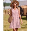 image:imageZeagoo Summer Dresses for Women 2026 Sleeveless Dress V Neck Tank Dress Pleated Floral Tshirt Sundresses with PocketsJh589