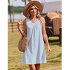 image:imageZeagoo Summer Dresses for Women 2026 Sleeveless Dress V Neck Tank Dress Pleated Floral Tshirt Sundresses with PocketsTw399