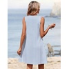 image:imageZeagoo Summer Dresses for Women 2026 Sleeveless Dress V Neck Tank Dress Pleated Floral Tshirt Sundresses with PocketsTw399
