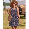 image:imageZeagoo Summer Dresses for Women 2026 Sleeveless Dress V Neck Tank Dress Pleated Floral Tshirt Sundresses with PocketsXh377