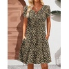 image:imageZeagoo Womens Casual ALine Dresses with Pockets Summer Floral Tshirt Dress Short Sleeve Mini Dress Flowy SundressesAn295