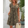 image:imageZeagoo Womens Casual ALine Dresses with Pockets Summer Floral Tshirt Dress Short Sleeve Mini Dress Flowy SundressesAn295