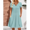 image:imageZeagoo Womens Casual ALine Dresses with Pockets Summer Floral Tshirt Dress Short Sleeve Mini Dress Flowy SundressesGreen Dot