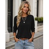 image:imageZeagoo Womens Casual Shirts Long Sleeve Tops Soft Crewneck Tshirts Basic Tee Business Workout Outfit 2026 Fall ClothesA Black