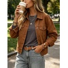 image:imageZeagoo Womens Casual Shirts Long Sleeve Tops Soft Crewneck Tshirts Basic Tee Business Workout Outfit 2026 Fall ClothesBrown