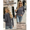 image:imageZeagoo Womens Casual Shirts Long Sleeve Tops Soft Crewneck Tshirts Basic Tee Business Workout Outfit 2026 Fall ClothesDark Grey