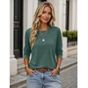 image:imageZeagoo Womens Casual Shirts Long Sleeve Tops Soft Crewneck Tshirts Basic Tee Business Workout Outfit 2026 Fall ClothesGreen