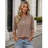 image:imageZeagoo Womens Casual Shirts Long Sleeve Tops Soft Crewneck Tshirts Basic Tee Business Workout Outfit 2026 Fall ClothesKhaki