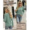 image:imageZeagoo Womens Casual Shirts Long Sleeve Tops Soft Crewneck Tshirts Basic Tee Business Workout Outfit 2026 Fall ClothesLight Green